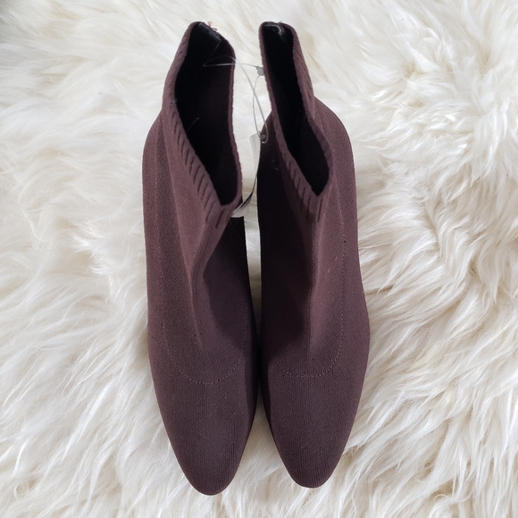 NWOB Mango Sock-style Knitted Heels Ankle Boots Size 6-6.5US / 37EU - Picture 7 of 14